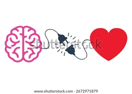 Brain and heart connection symbolizing logic and emotion interplay in thought and feeling