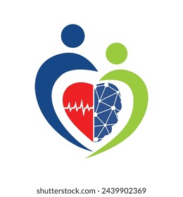 el cerebro y el corazón aman la salud logo