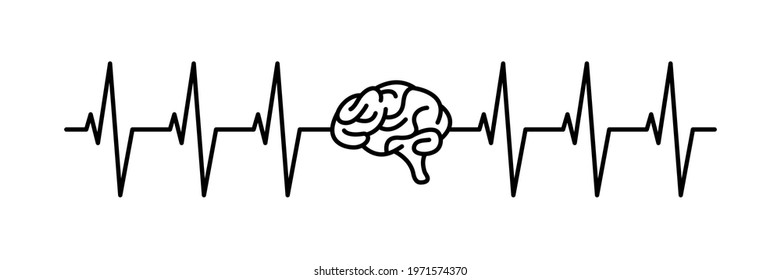 Brain Heartbeat, Neurology Nurse Vector.