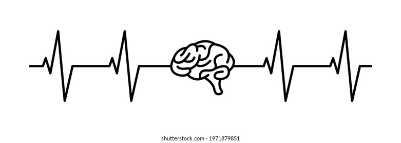 Brain Heartbeat, Neurology Nurse Vector.