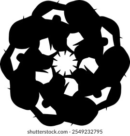 Hirnhautkunstsymbol auf weißem Hintergrund