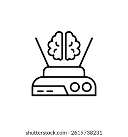 Brain hologram projection emanating from an innovative platform device