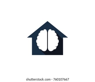 Brain Home Icon Logo Design Element