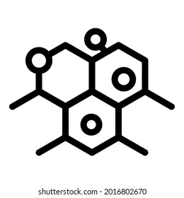 Brain hormones icon. Outline brain hormones vector icon for web design isolated on white background