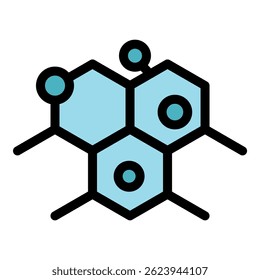 Icono de hormonas cerebrales. Esquema de las hormonas cerebrales Vector icono de color plano aislado
