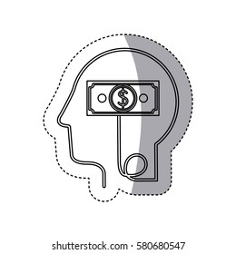 brain hosting data icon stock, vector illustration image desing