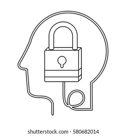brain hosting data icon stock, vector illustration image desing