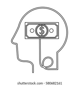 brain hosting data icon stock, vector illustration image desing