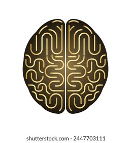 Brain. Human Brain. Creativity and Intelligence Concept. Vector Illustration.