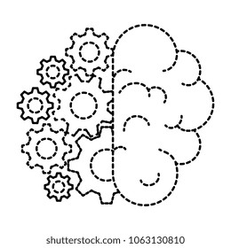 brain human with gears