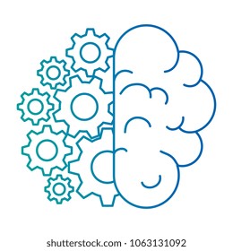 brain human with gears