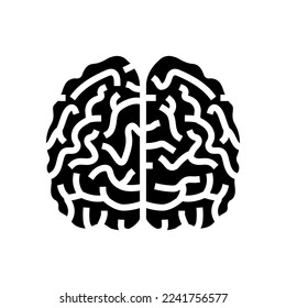brain human glyph icon vector. brain human sign. isolated symbol illustration