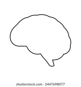 Cerebro. Símbolo de icono del cerebro humano. Ilustración vectorial aislada sobre fondo blanco. 