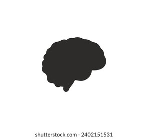 Cerebro, icono del cerebro humano. Ilustración vectorial.