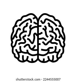 brain human line icon vector. brain human sign. isolated contour symbol black illustration