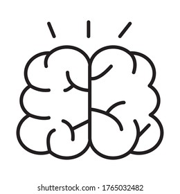 brain human line style icon vector illustration design