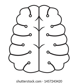 brain human mind idea cartoon vector illustration graphic design