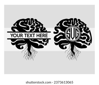 Brain, Human Brain, Silhouette, Organ, Human Brain Clipart, Medical Clipart, Mental Health, Vector Images, Human Mind Science, Brain Cut File, Medical, 