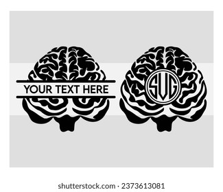 Brain, Human Brain, Silhouette, Organ, Human Brain Clipart, Medical Clipart, Mental Health, Vector Images, Human Mind Science, Brain Cut File, Medical, 
