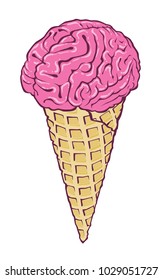 brain ice cream vector file