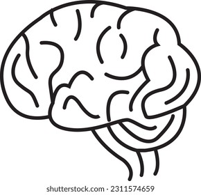 Brain  icon  for AI (artificial intelligence)  concept.