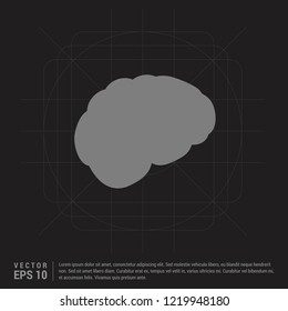 Brain icon - Black Creative Background - Free vector icon