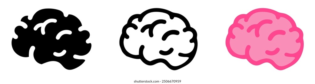 brain icon. brainstorm sign. ming symbol. smart illustration. education pictogram.