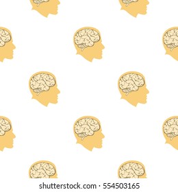 Brain icon cartoon. Single education icon from the big school, university cartoon.