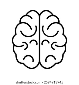 brain icon color editable on white background