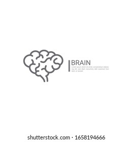 Brain icon design isolated on white background. Vector illustration