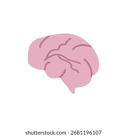 Modelo de design de ícone cerebral isolado