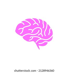Brain icon design template vector isolated illustration