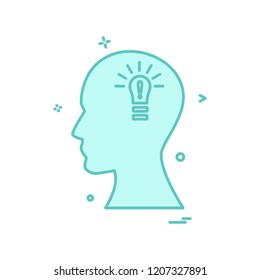 Brain icon design vector