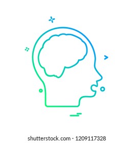 Brain icon design vector