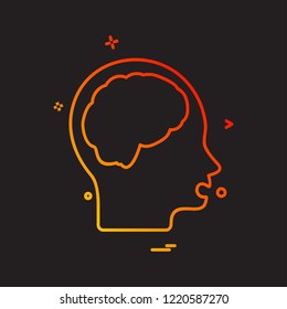Brain icon design vector