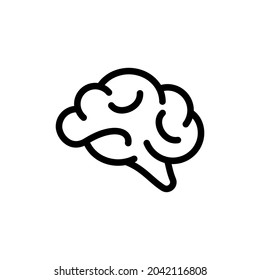 icono cerebral diseñado en un estilo de línea