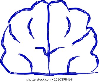brain icon in Doodle style