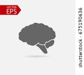 Brain icon. Education and creativity symbol. Thinking concept in flat style for graphic design, Web site, UI. EPS