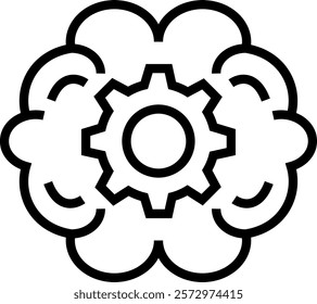 Brain Icon Element For Design
