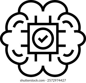 Brain Icon Element For Design