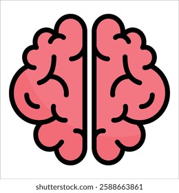 Brain Icon Element For Design