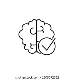 Brain icon. Element of interview icon