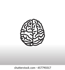  Brain icon flat.