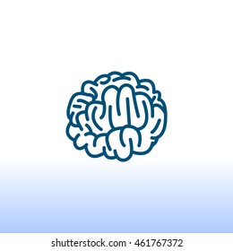  Brain icon flat.