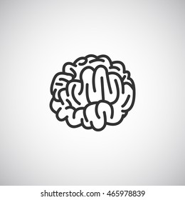  Brain icon flat.