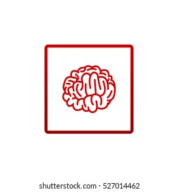  Brain icon flat.