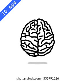  Brain icon flat.