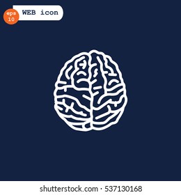  Brain icon flat.