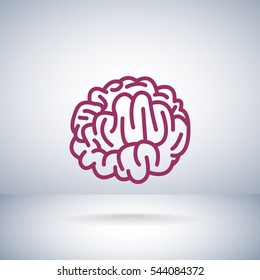  Brain icon flat.