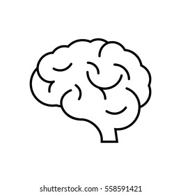  Brain icon flat.